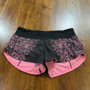 Lululemon Infinity Speed Up Short Glossy Black Size 6 Running Athletic